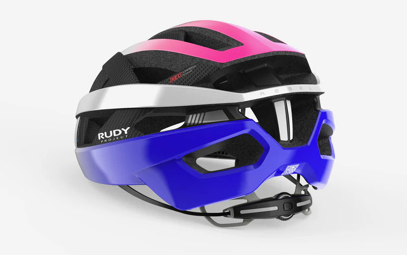 RUDY PROJECT REBEL CARBON Casco da strada bianco/viola/rosa