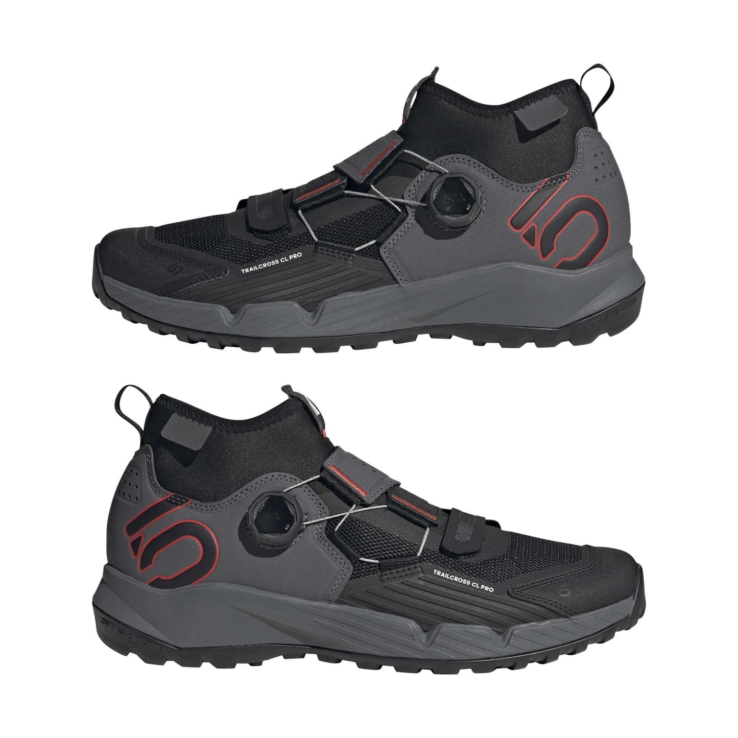 Five Ten TRAILCROSS PRO CLIP-IN Scarpe MTB Grigio/Nero/Rosso
