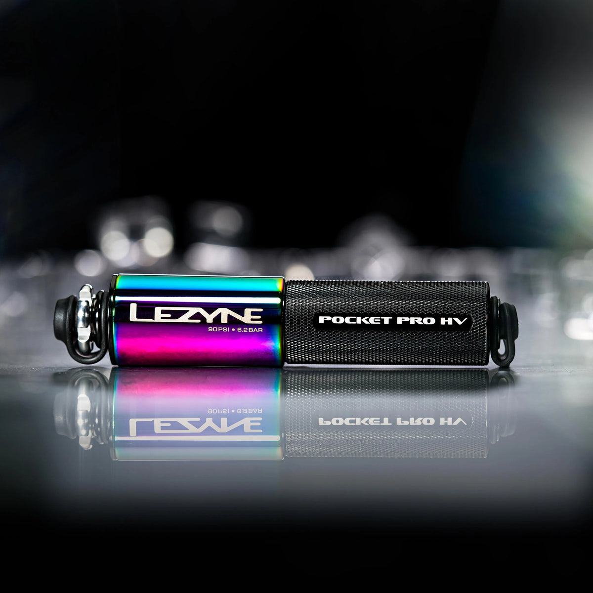 Pompa a mano LEZYNE POCKET DRIVE PRO HV nero metallizzato