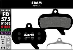 Pastiglie freno semi-metalliche GALFER STANDARD Sram Maven