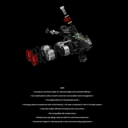 Freno Posteriore HOPE TECH 4 EVO GR4 Argento/Fumé