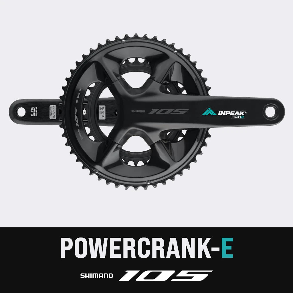 Guarnitura con misuratore di potenza INPEAK POWERCRANK-E TWIN2 LR Shimano 105 R7100
