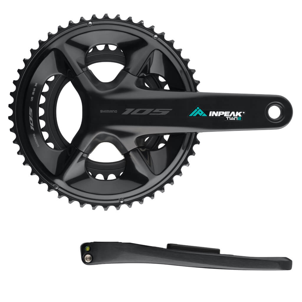 Guarnitura con misuratore di potenza INPEAK POWERCRANK-E TWIN2 LR Shimano 105 R7100