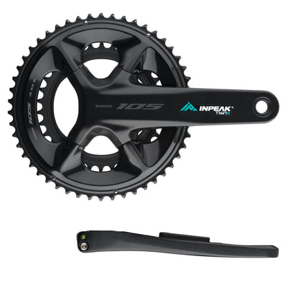 Guarnitura con misuratore di potenza INPEAK POWERCRANK-E TWIN2 LR Shimano 105 R7100