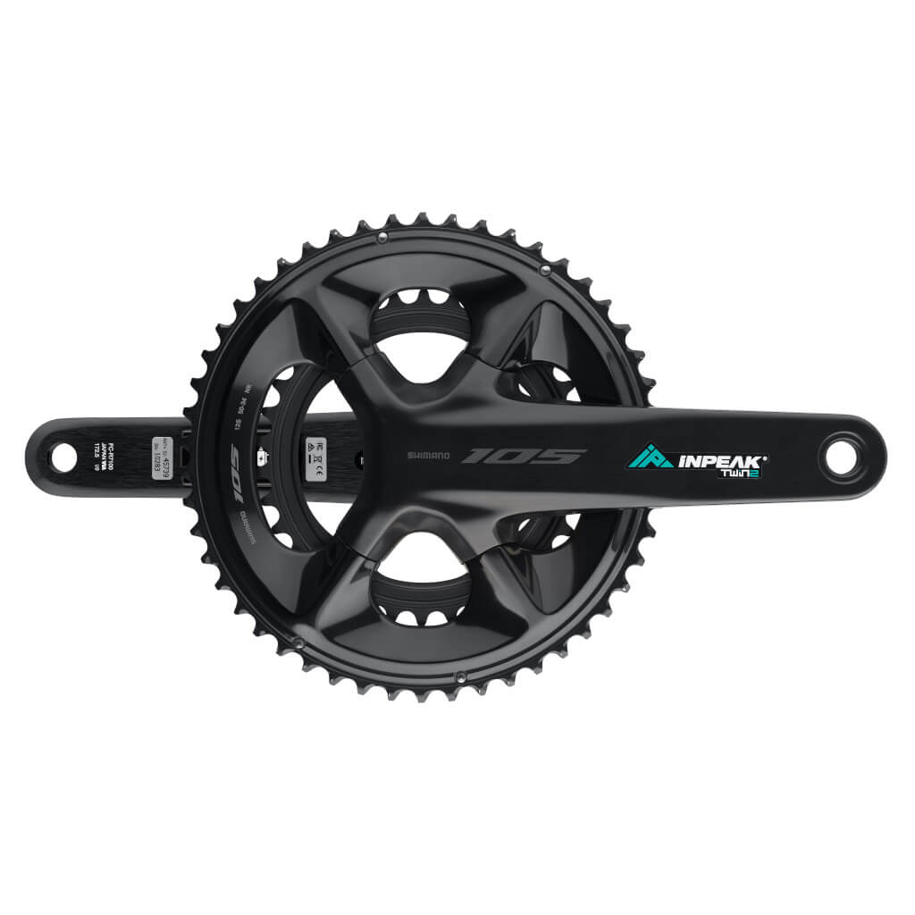 Guarnitura con misuratore di potenza INPEAK POWERCRANK-E TWIN2 LR Shimano 105 R7100