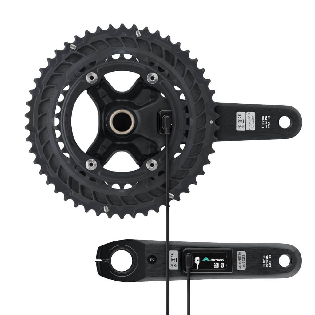 Guarnitura con misuratore di potenza INPEAK POWERCRANK-E TWIN2 LR Shimano 105 R7100