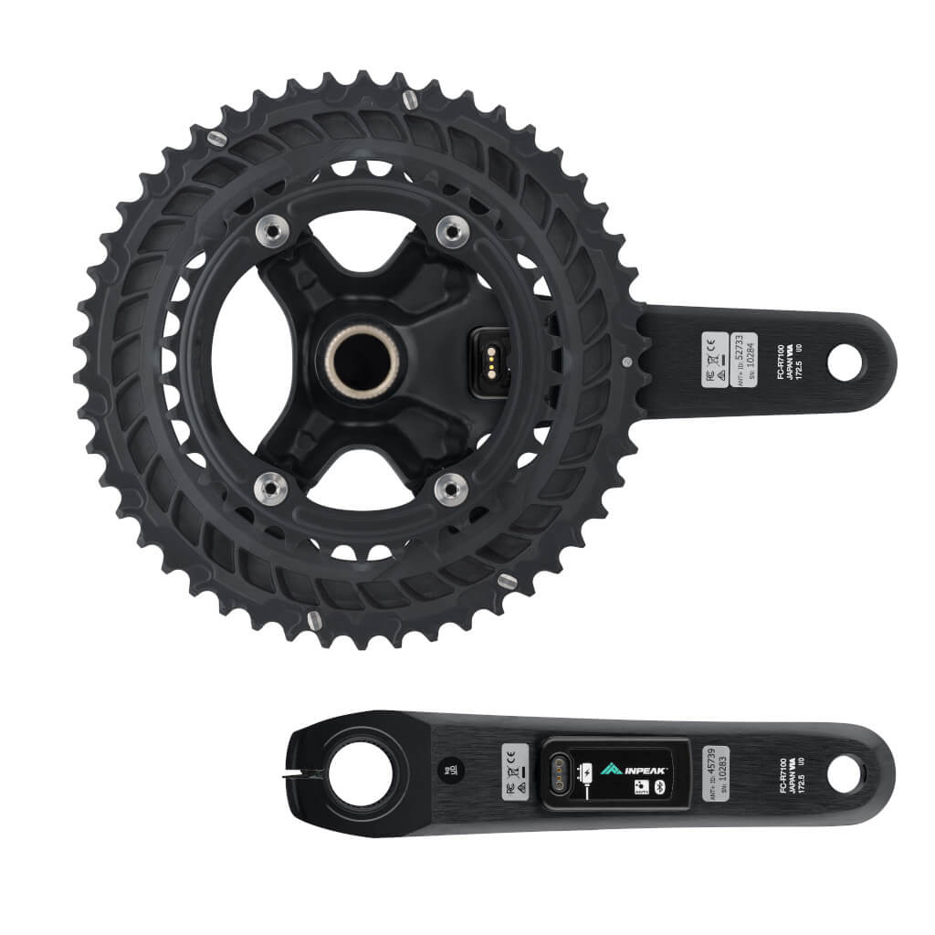 Guarnitura con misuratore di potenza INPEAK POWERCRANK-E TWIN2 LR Shimano 105 R7100
