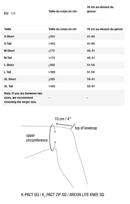 Ginocchiere ION K-Pact SQ Unisex Nero