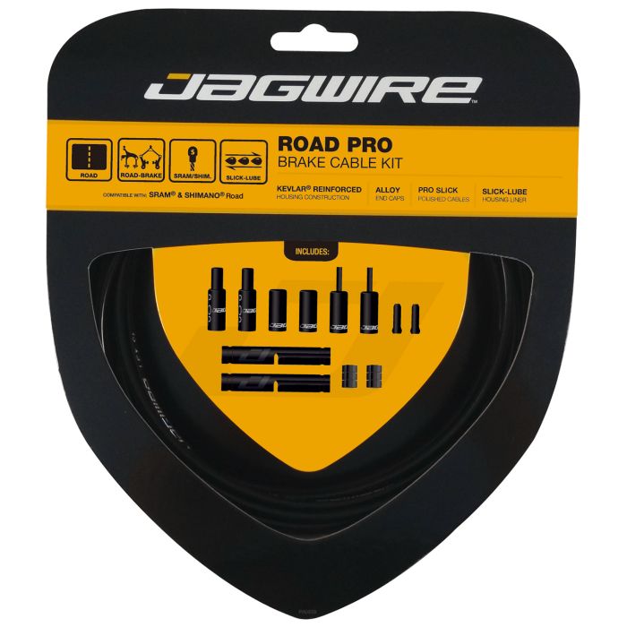 JAGWIRE ROAD PRO Kit cavo e tubo freno nero