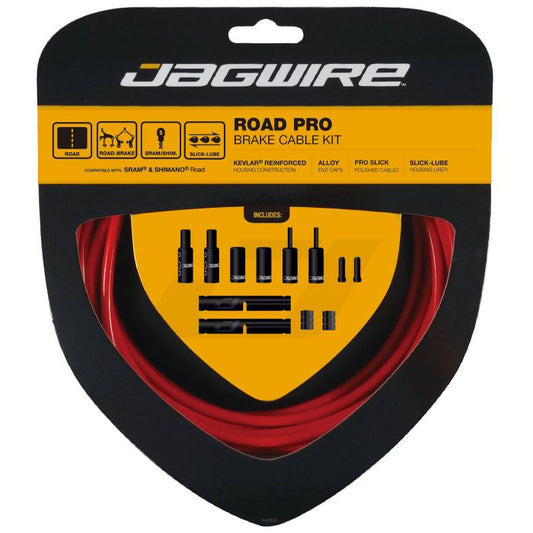 JAGWIRE ROAD PRO Kit cavo e tubo freno rosso