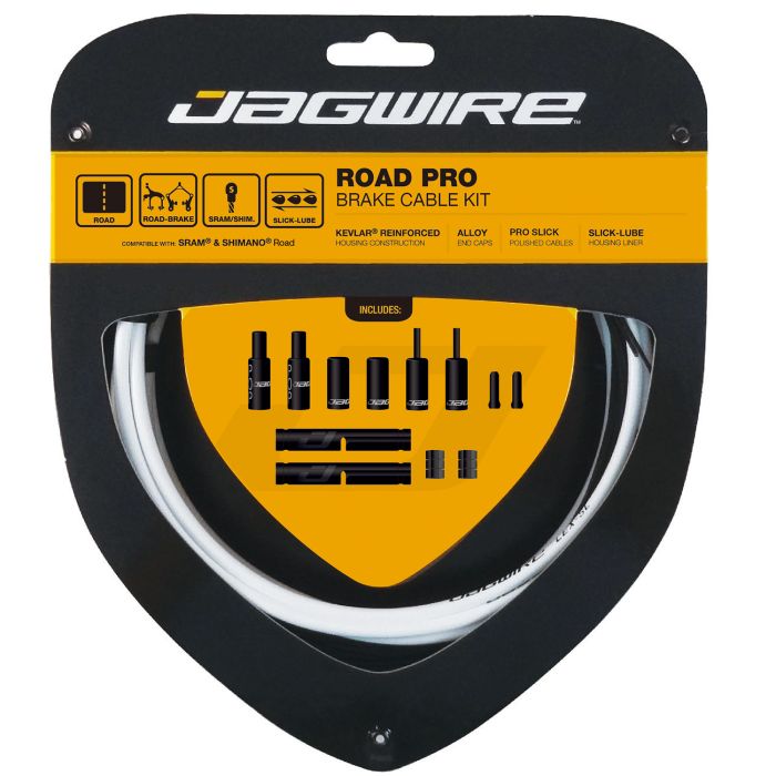 JAGWIRE ROAD PRO Kit di cavi e tubi freno bianco