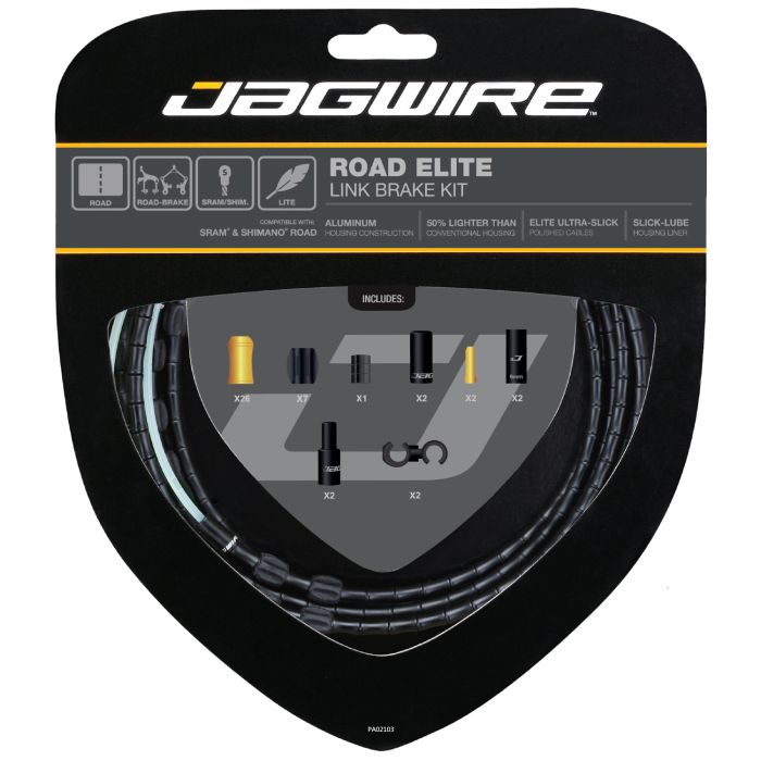 JAGWIRE ROAD ELITE LINK Kit cavo e tubo freno nero