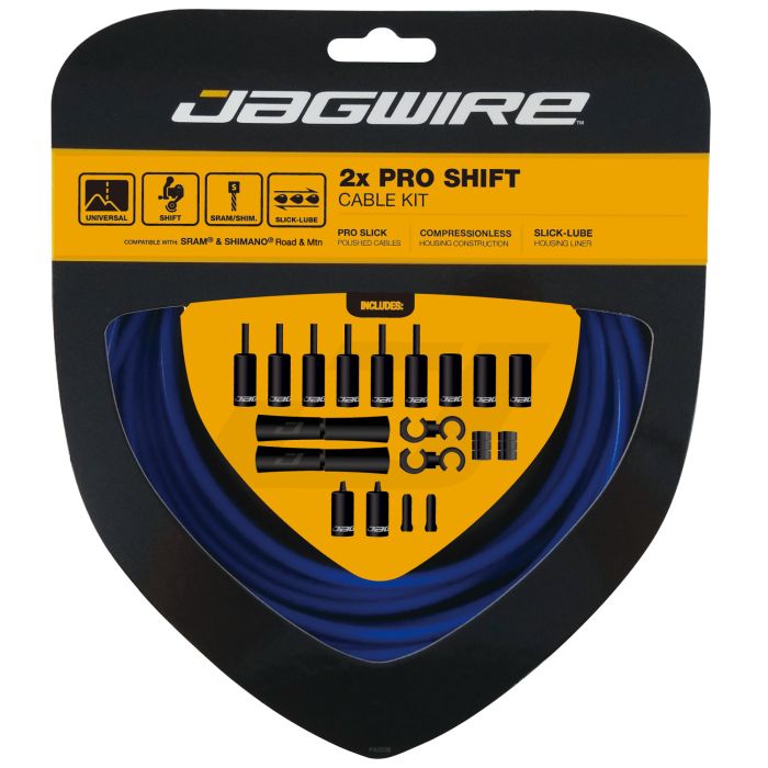 JAGWIRE ROAD AND MOUNTAIN PRO Kit cavi e tubi deragliatore Blu SID