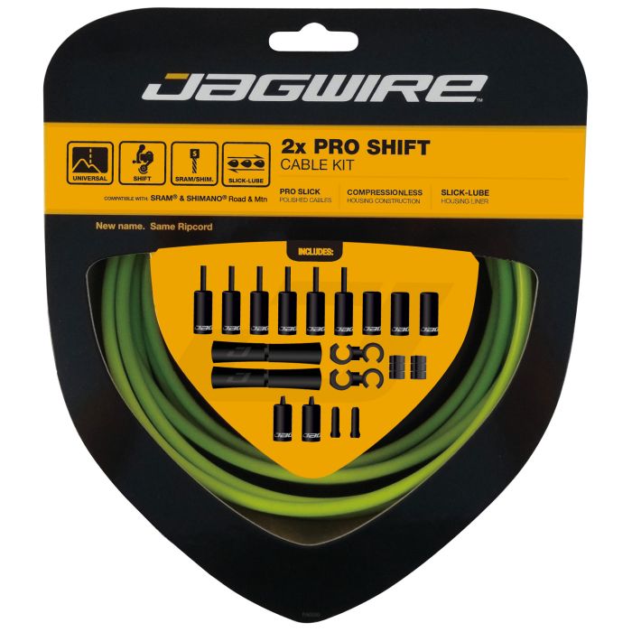 JAGWIRE ROAD AND MOUNTAIN PRO Kit cavo deragliatore e tubo flessibile verde