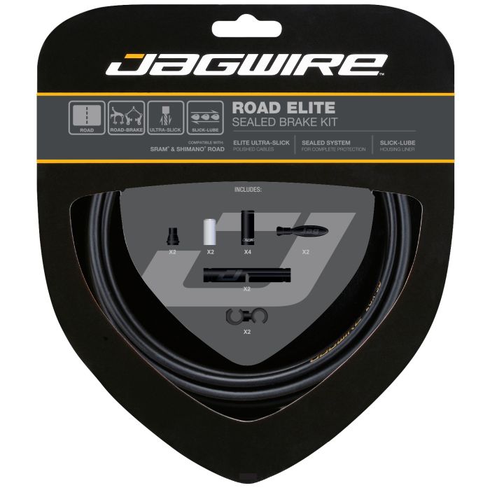 JAGWIRE ROAD ELITE SEALED Kit di cavi e guaine freno nero