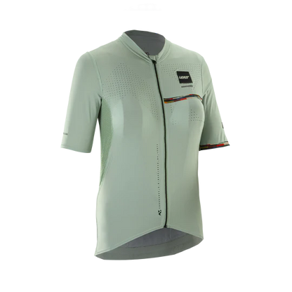 Maillot LEATT MTB ENDURANCE 5.0 CARGO Donna Maniche Corte Verde