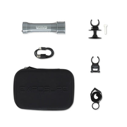 Illuminazione Anteriore EXPOSURE LIGHTS JOYSTICK 18 con Supporto da Casco/Manubrio