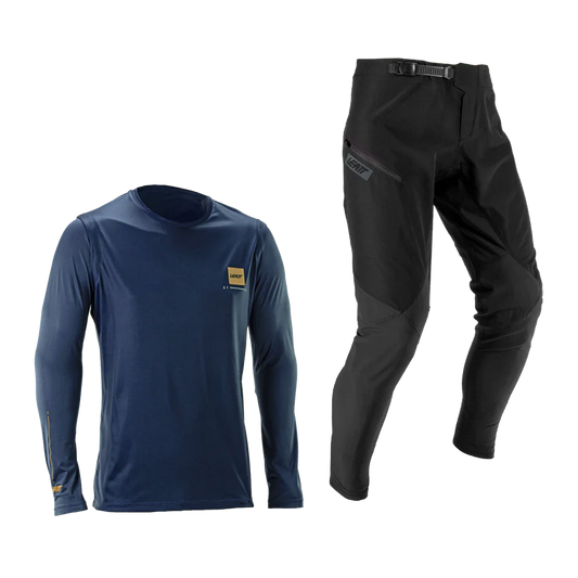 LEATT MTB GRAVITY 1.0 Kit maglia + pantaloni Nero/Blu