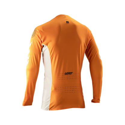 Maglia LEATT MTB GRAVITY 5.0 Maniche Lunghe Bianco/Arancione