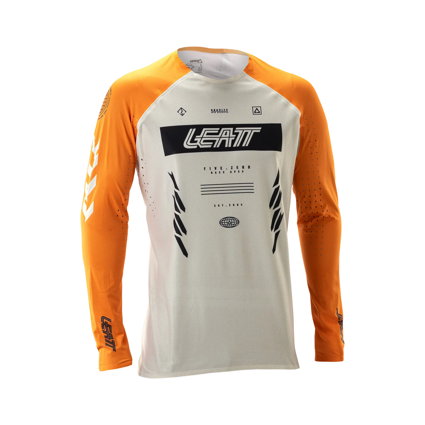 LEATT MTB GRAVITY 5.0 Maglia a maniche lunghe Bianco/Arancione
