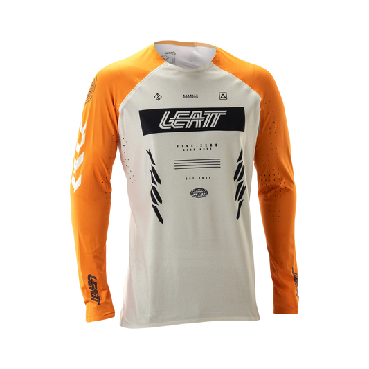 LEATT MTB GRAVITY 5.0 Maglia a maniche lunghe Bianco/Arancione