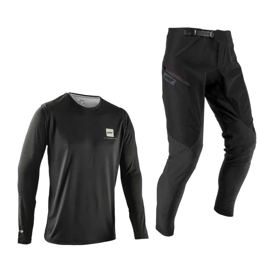 LEATT MTB GRAVITY 1.0 Kit Maglia + Pantaloni Nero