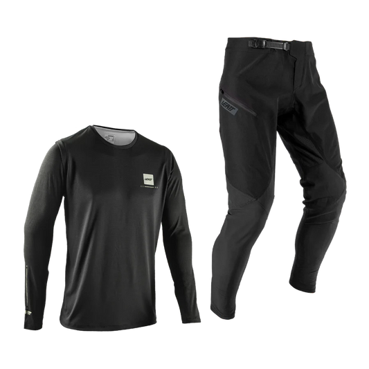 LEATT MTB GRAVITY 1.0 Kit Maglia + Pantaloni Nero