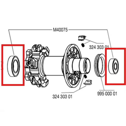 Cuscinetti per mozzo ruota posteriore Mavic