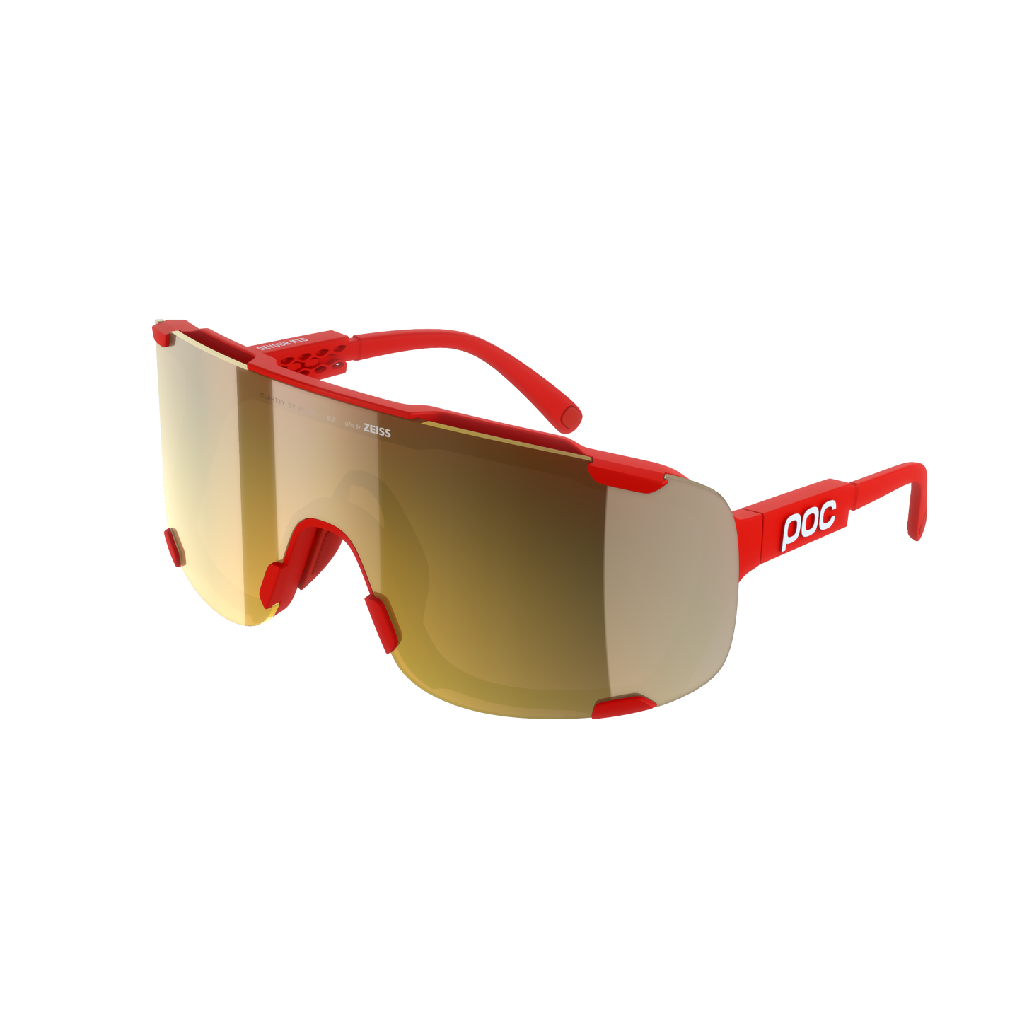 POC DEVOUR MID Occhiali Red Clarity Road Lente oro parzialmente soleggiata