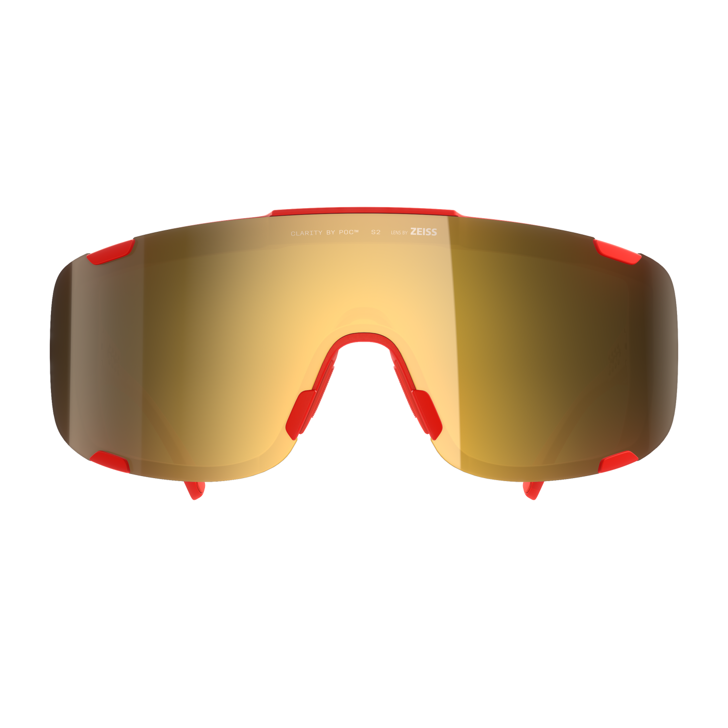 POC DEVOUR MID Occhiali Red Clarity Road Lente oro parzialmente soleggiata