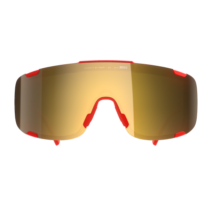 Occhiali POC DEVOUR MID Rosso Lente Clarity Road Partly Sunny Gold