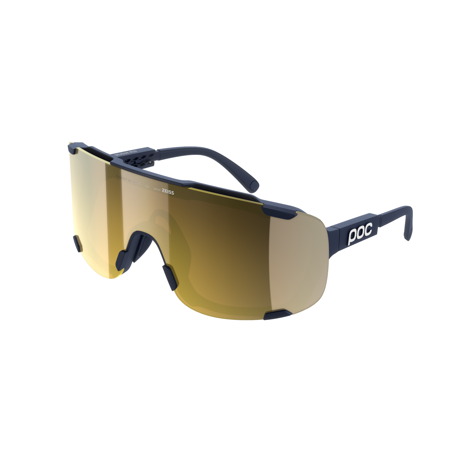 POC DEVOUR MID Occhiali da sole Marine Clarity Road Lente oro parzialmente soleggiata
