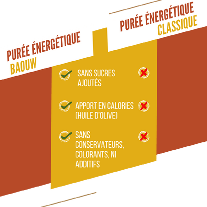 Purè Energetico BAOUW Bio Ricetta Mango/Passion/Zenzero (90g)