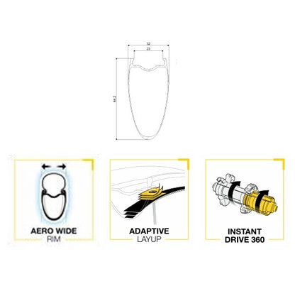 Coppia di Ruote MAVIC COSMIC SL 65 DISC Tubeless Ready (Center Lock) 2025