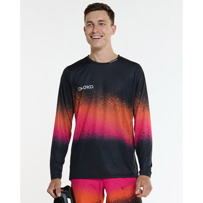 Maglia DHARCO RACE BLACK SNAKE Maniche Lunghe Nero/Arancione