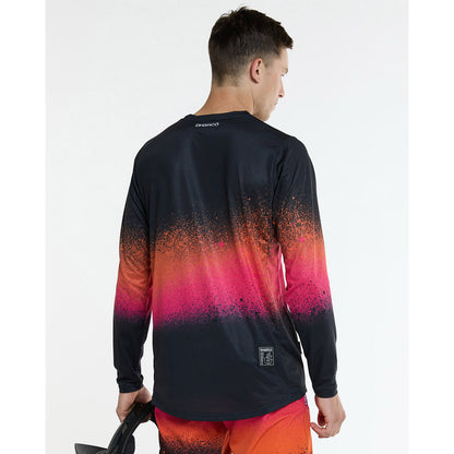 Maglia DHARCO RACE BLACK SNAKE Maniche Lunghe Nero/Arancione