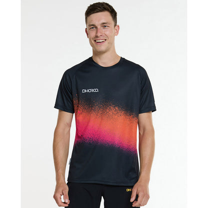 Maglia DHARCO BLACK SNAKE Maniche Corte Nero/Arancione