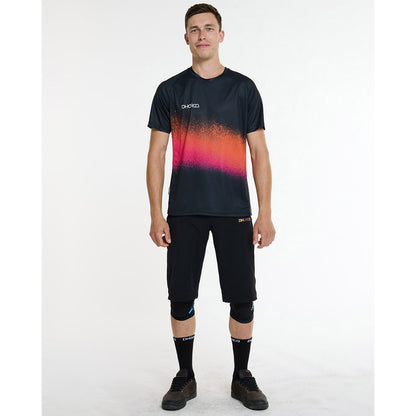 Maglia DHARCO BLACK SNAKE Maniche Corte Nero/Arancione
