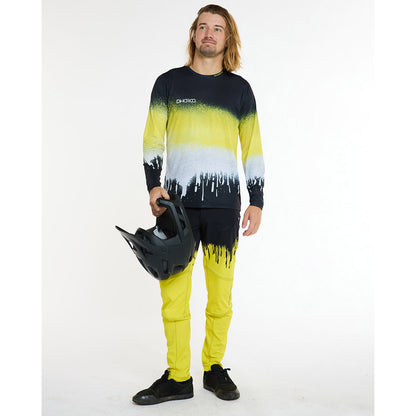 Maglia DHARCO RACE ACID RAIN Maniche Lunghe Nero/Giallo