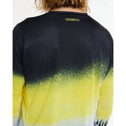 Maglia DHARCO RACE ACID RAIN Maniche Lunghe Nero/Giallo