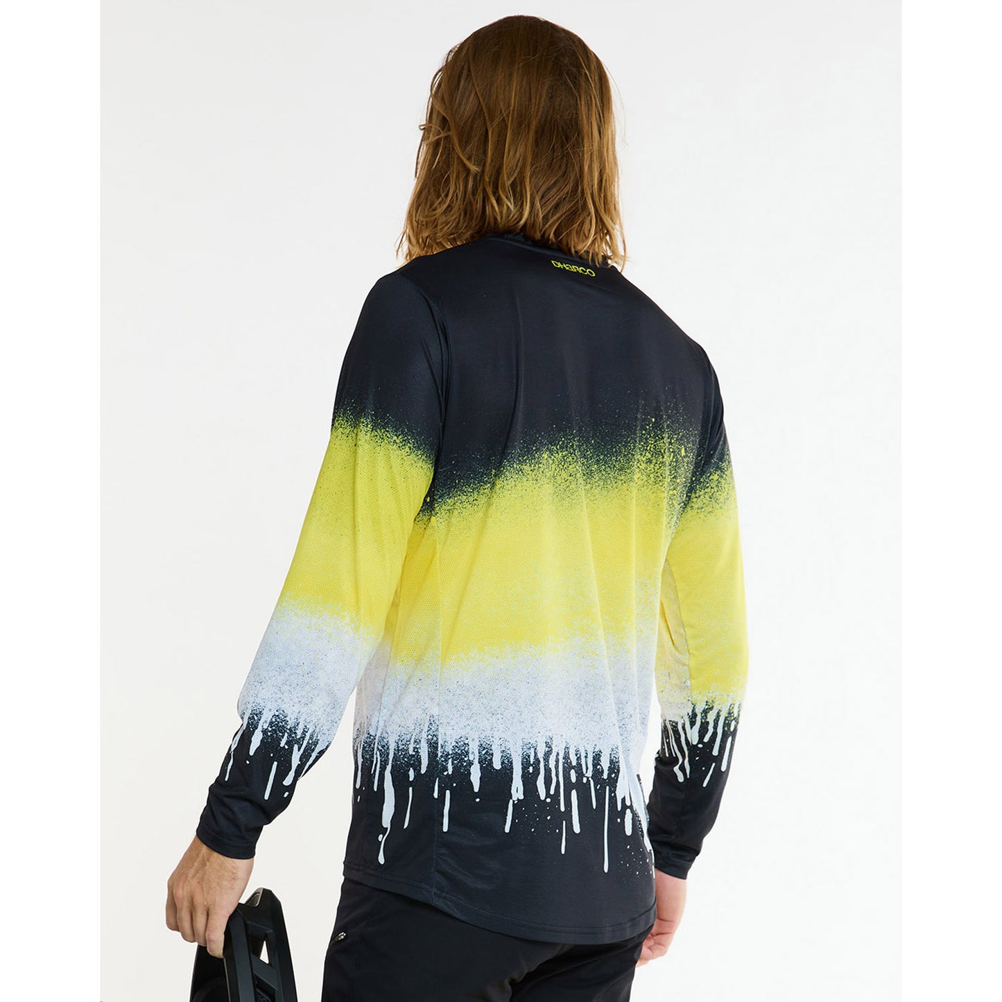DHARCO RACE ACID RAIN Maglia a manica lunga nera/gialla