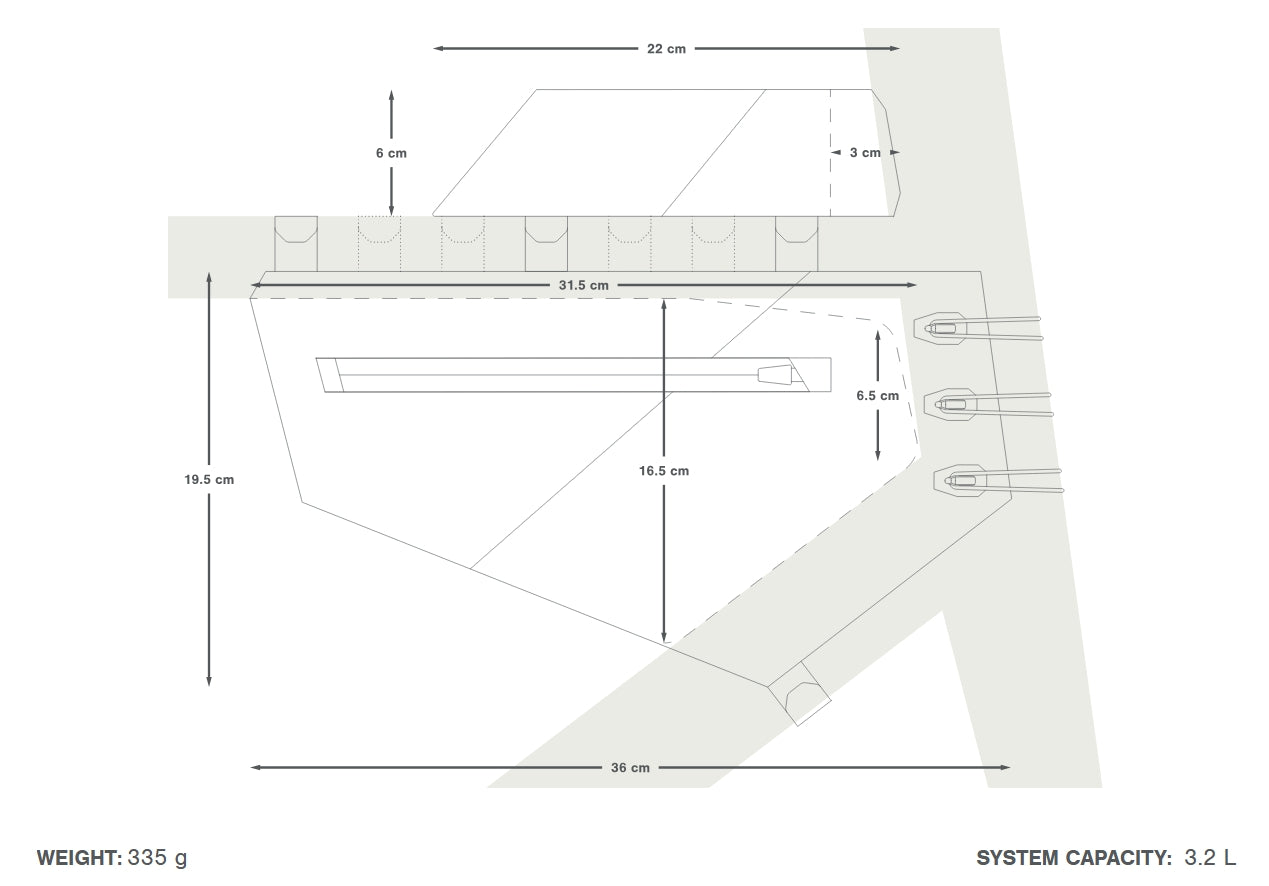 Confezione di borse per telaio APIDURA AERO SYSTEM Nero