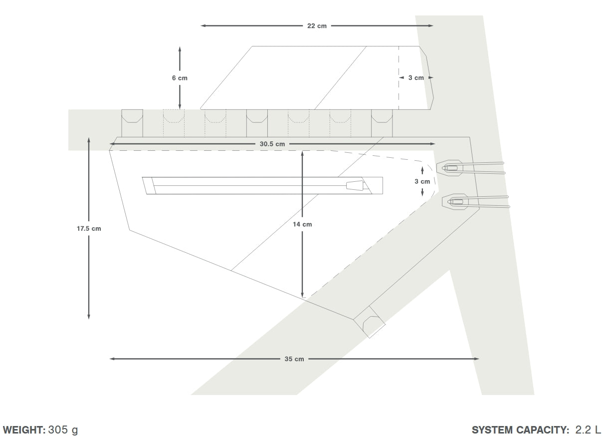 Confezione di borse per telaio APIDURA AERO SYSTEM Nero