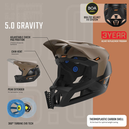 Casco MTB LEATT MTB GRAVITY 5.0 Nero