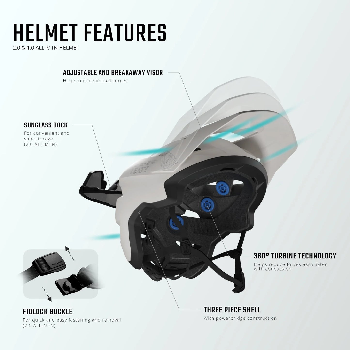 LEATT ALL-MOUNTAIN 1.0 Casco MTB Grigio