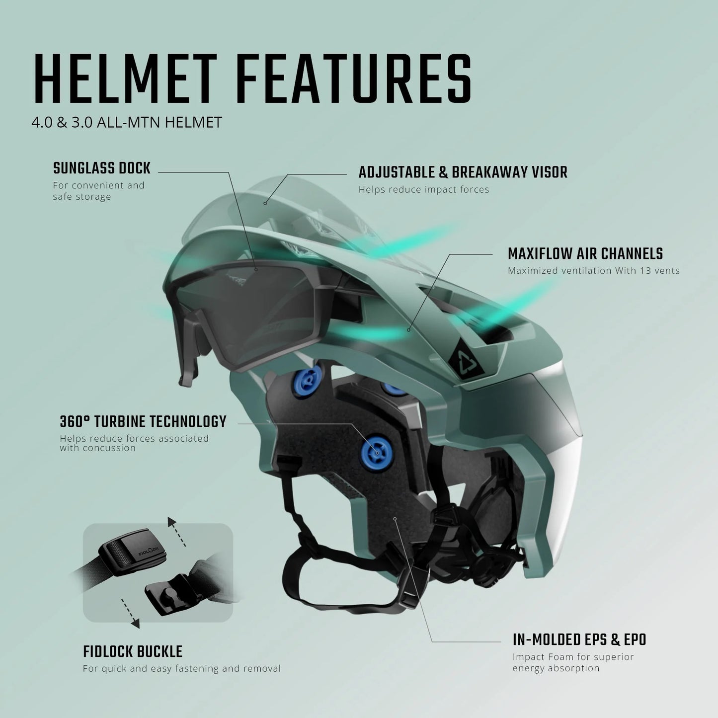 LEATT ALL-MOUNTAIN 3.0 Casco MTB Nero/Arancione