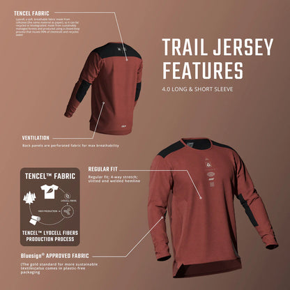 Maglia LEATT MTB TRAIL 3.0 Maniche Lunghe Marrone