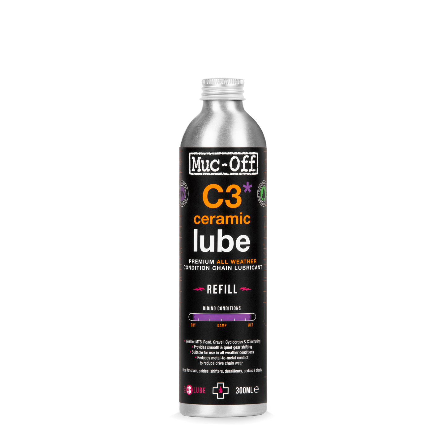 Lubrificante ceramico per tutte le condizioni MUC-OFF C3 ALL WEATHER CERAMIC (300 ml)