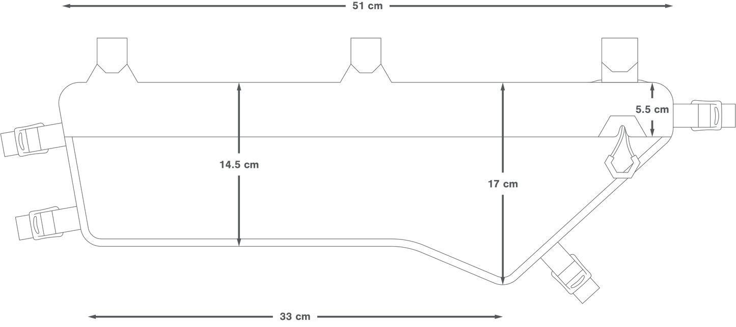 APIDURA EXPEDITION COMPACT FRAME PACK DRY 5,3 L Frame Bag Nero