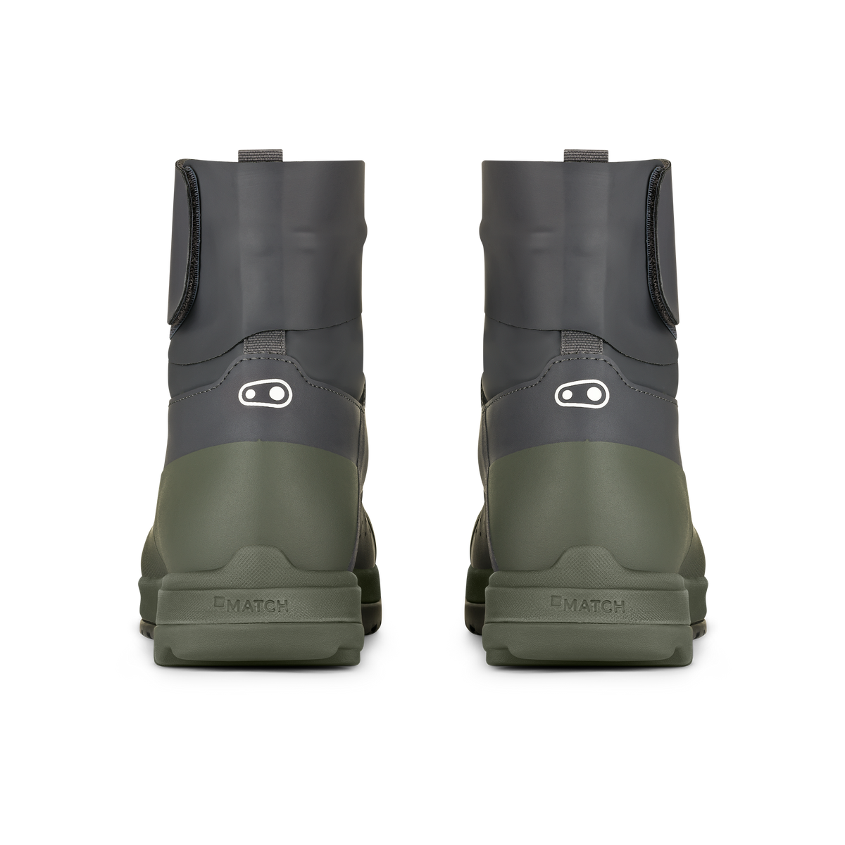 Scarpe MTB CRANKBROTHERS MALLET TRAIL SPEEDLACE SEAL grigie/verdi - vista posteriore